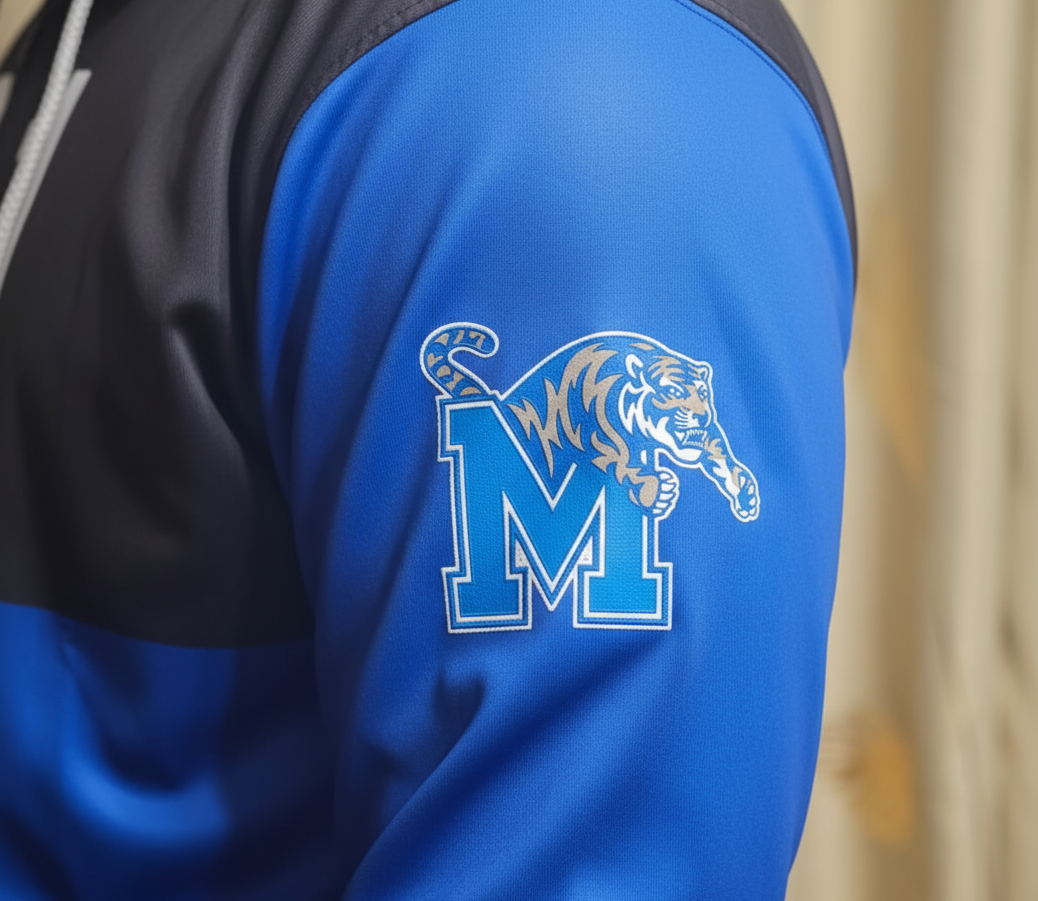 Memphis Tigers Blue/Blue Zip-Up Hoodie