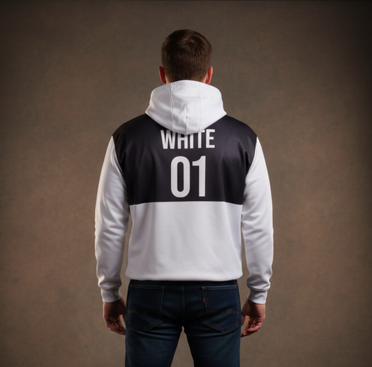 Memphis Tigers White/Black Zip-Up Hoodie