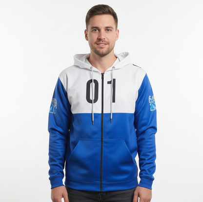 Memphis Tigers Blue/White Zip-Up Hoodie