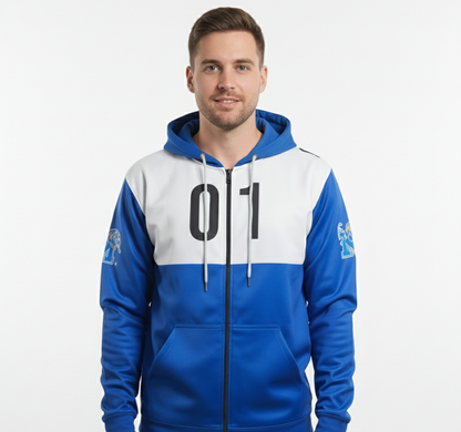 Memphis Tigers Blue/White Zip-Up Hoodie