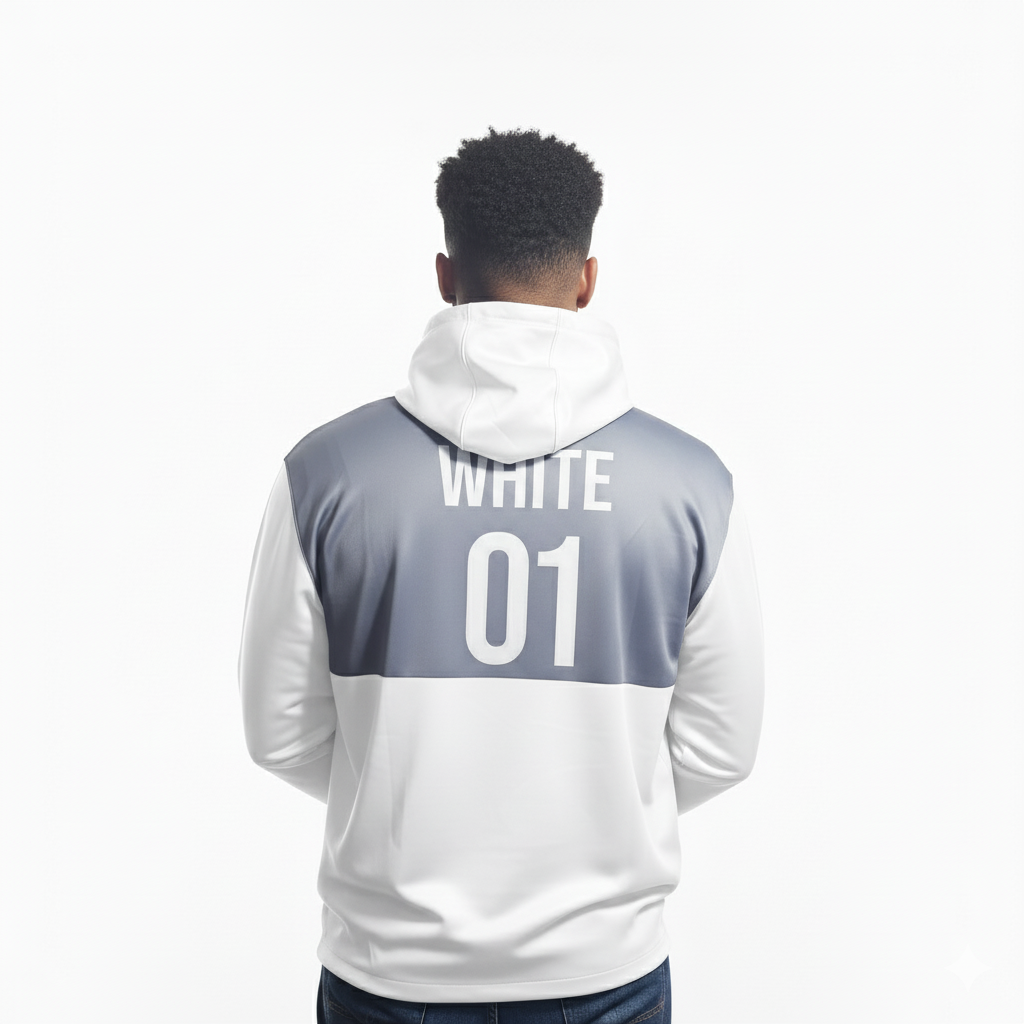 Memphis Tigers White/Gray Zip-Up Hoodie