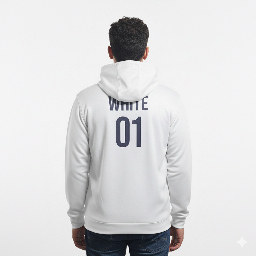 Memphis Tigers White/White Zip-Up Hoodie