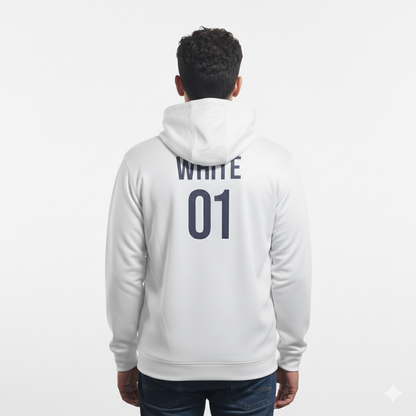 Memphis Tigers White/White Zip-Up Hoodie